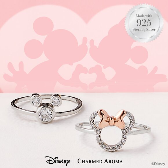 Disney Minnie & Mickey Mouse Stackable ring set, 925 Sterling Silver - Picture 5 of 5